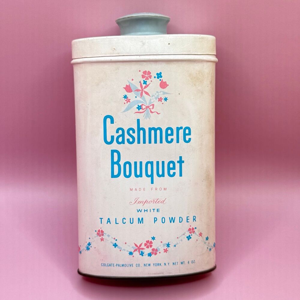 CASHMERE BOUQUET Vintage Talcum Powder Tin (Bx 3)